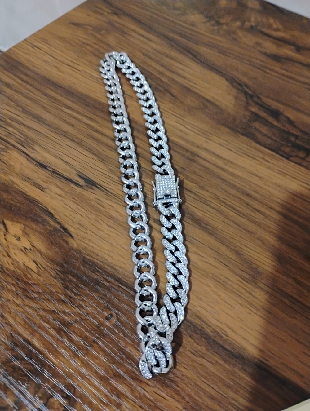 NWOT DOG 🐶 Silver Cuban Link Chain Collar 20 INCHES TOTAL INC. CLASP